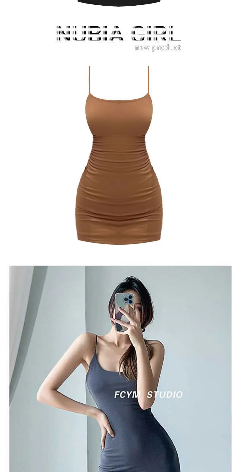 2026 Damen-Trägerrock: Einzigartiges Kleid mit Supermodel-Aura, S-förmiger Kurve, Hüftbetonter Minirock im sexy Thai-Stil – Neuheit – Detail 3
