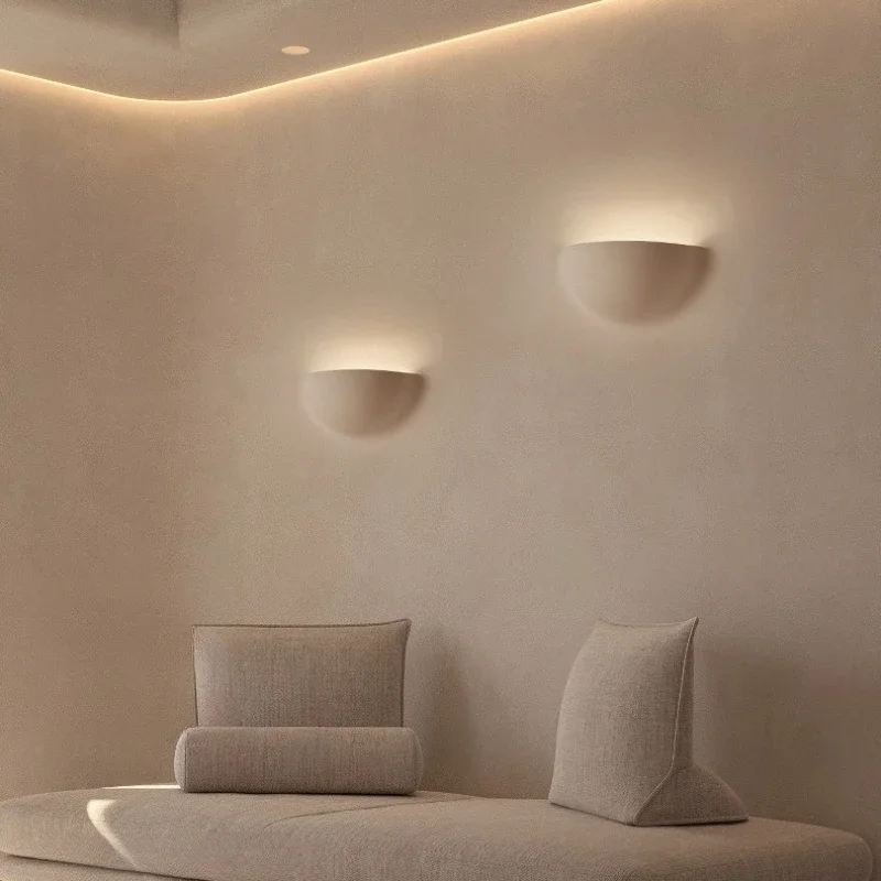 

SANDYHA Stylish Nordic Gypsum Wall Lamp Embedded Design LED Light Perfect for Living Room and Bedroom Indoor Lighting Fixtures