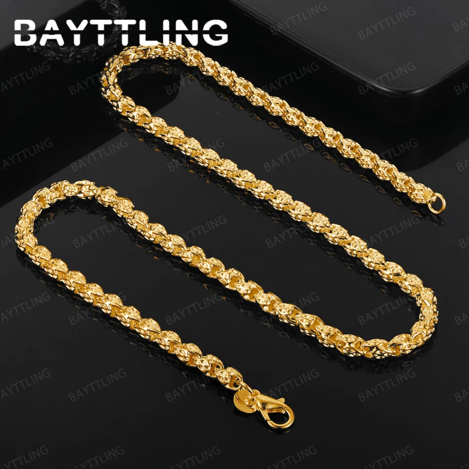 

925 silver 18K gold exquisite fine chain necklace men and women party hip hop accessories wedding jewelry