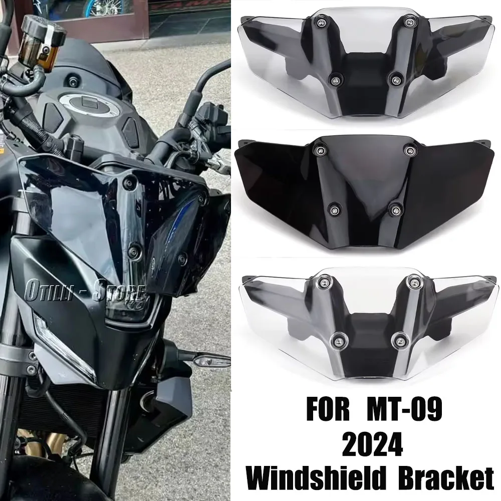 

Motorcycle Windshield Wind Screen Deflector Black Bracket Windscreen Cover For Yamaha MT09 MT 09 MT-09 mt09 SP MT09SP 2024