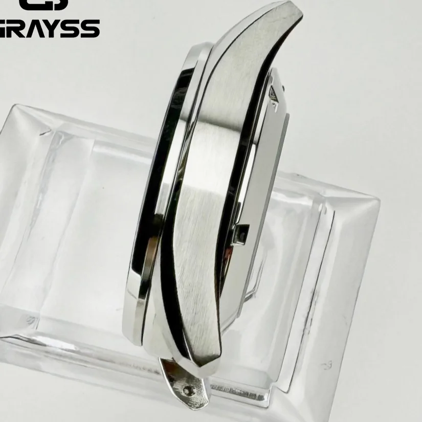 38mm SKX mod PVD Sapphire Crystal Black Dive Watch Case for NH34 NH35 NH36 NH70 20bar Edge Cutting Polishing Milanaise Bracelet