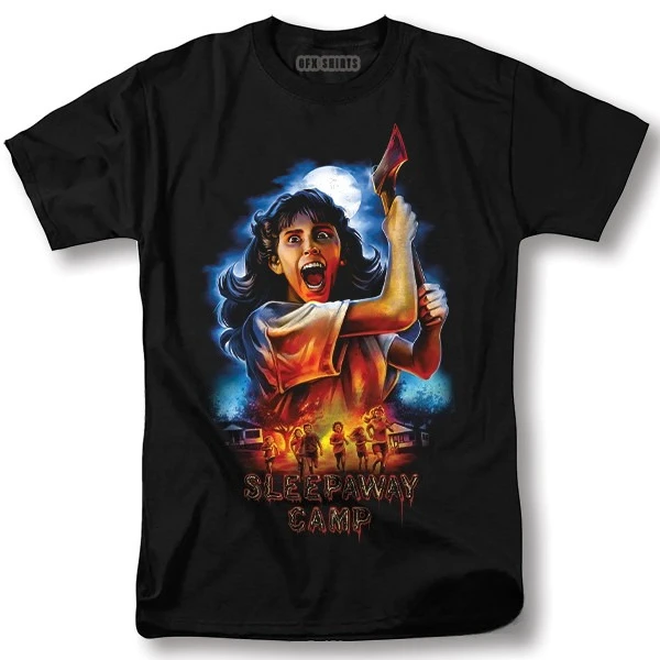 

Sleepaway Camp Shirt Horror Movie Vintage Graphic Design T-Shirt