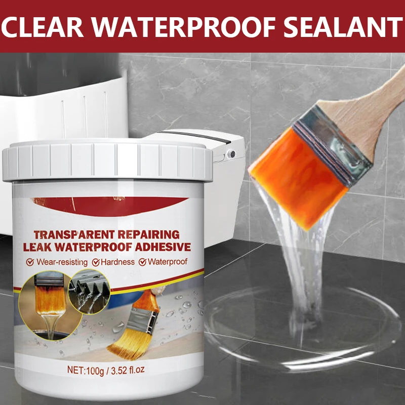 1/2/3Pcs Multi-Surface Clear Waterproof Sealant Leak-Proof Coating for RV Bathroom Floors and Renovation Projects