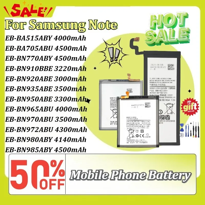 

New EB-BN985ABY BN980ABY BN972ABU BN970ABU BN965ABU Battery for Samsung Note 20 Ultra Note 20 Note 10+/Note 10 With free Tools