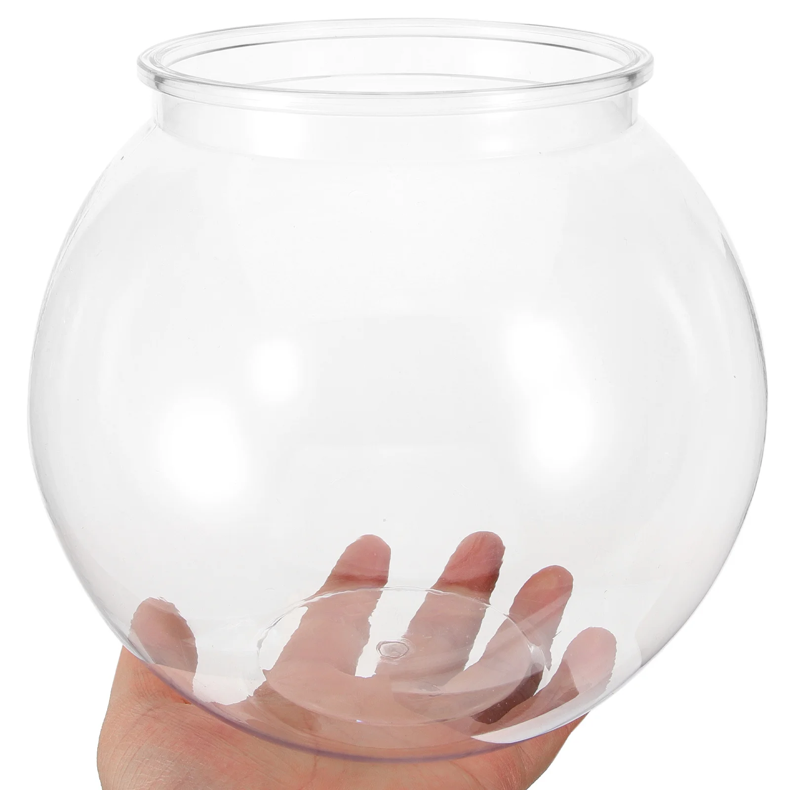 

Small Transparent Fish Bowl Plastic Desktop Aquarium Round Fish Tank Goldfish Bowl Home Office Decor Plastic Aquarium