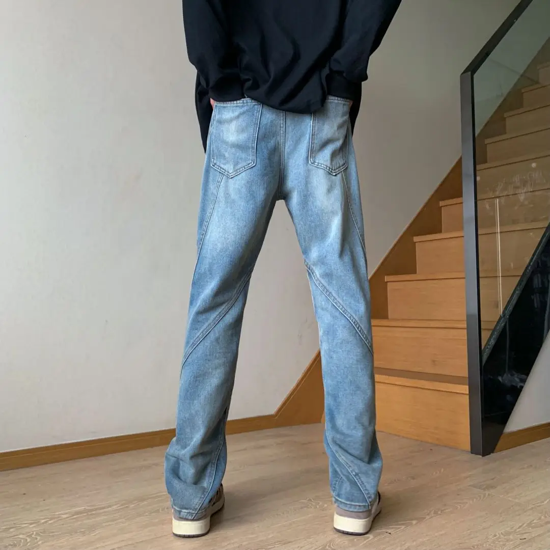 2023 Fashion Black Jeans For Men Y2k Streetwear Baggy Jeans Man Hip Hop Youth Trousers Cross Denim Pants Men Cargo Punk Clothing