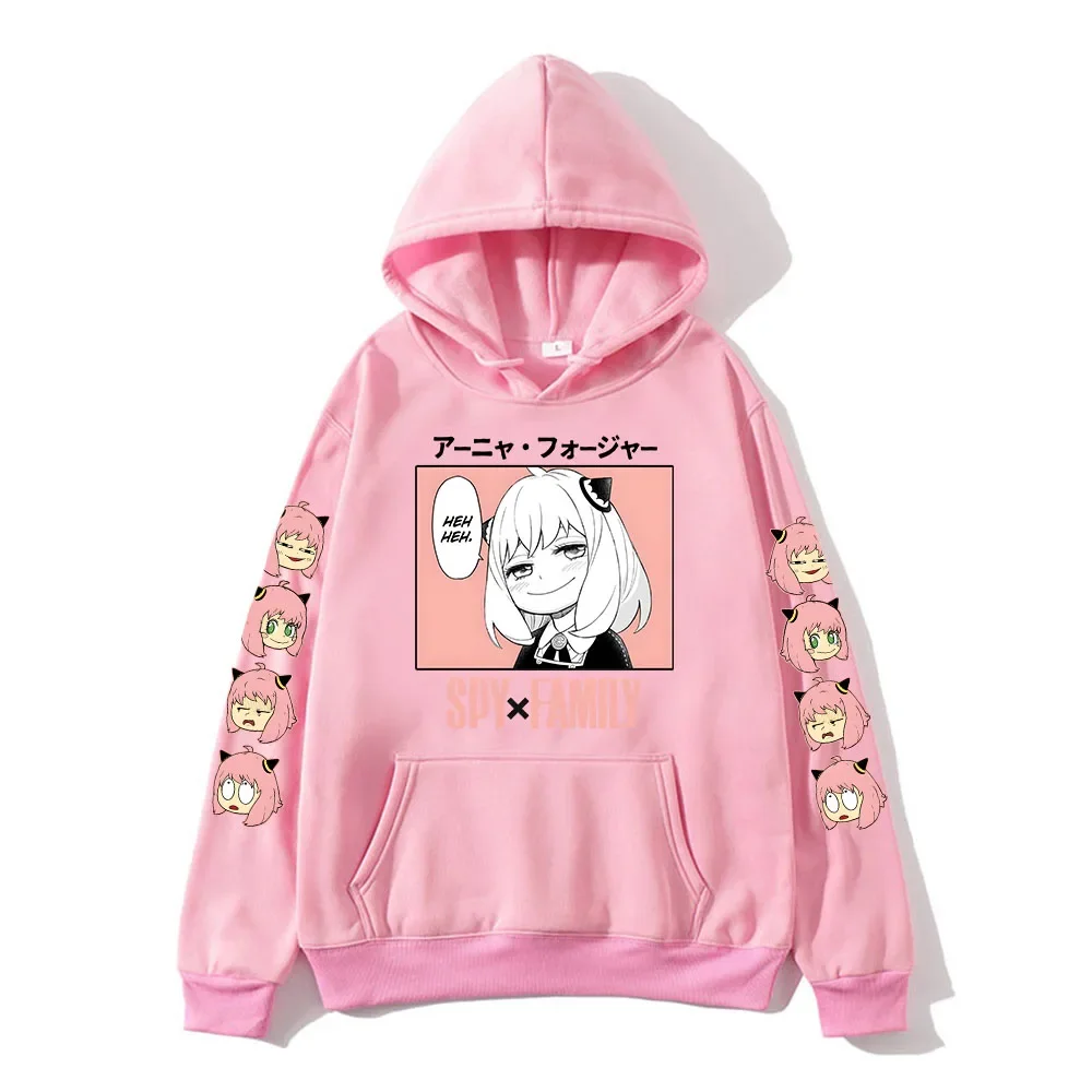 Anya Anime Spy X Family Hoodies Kawaii Cartoon Mens/Women Sweatshirt Tops Harajuku Unisex Couple Hoodie Plus Fashion Streetwear