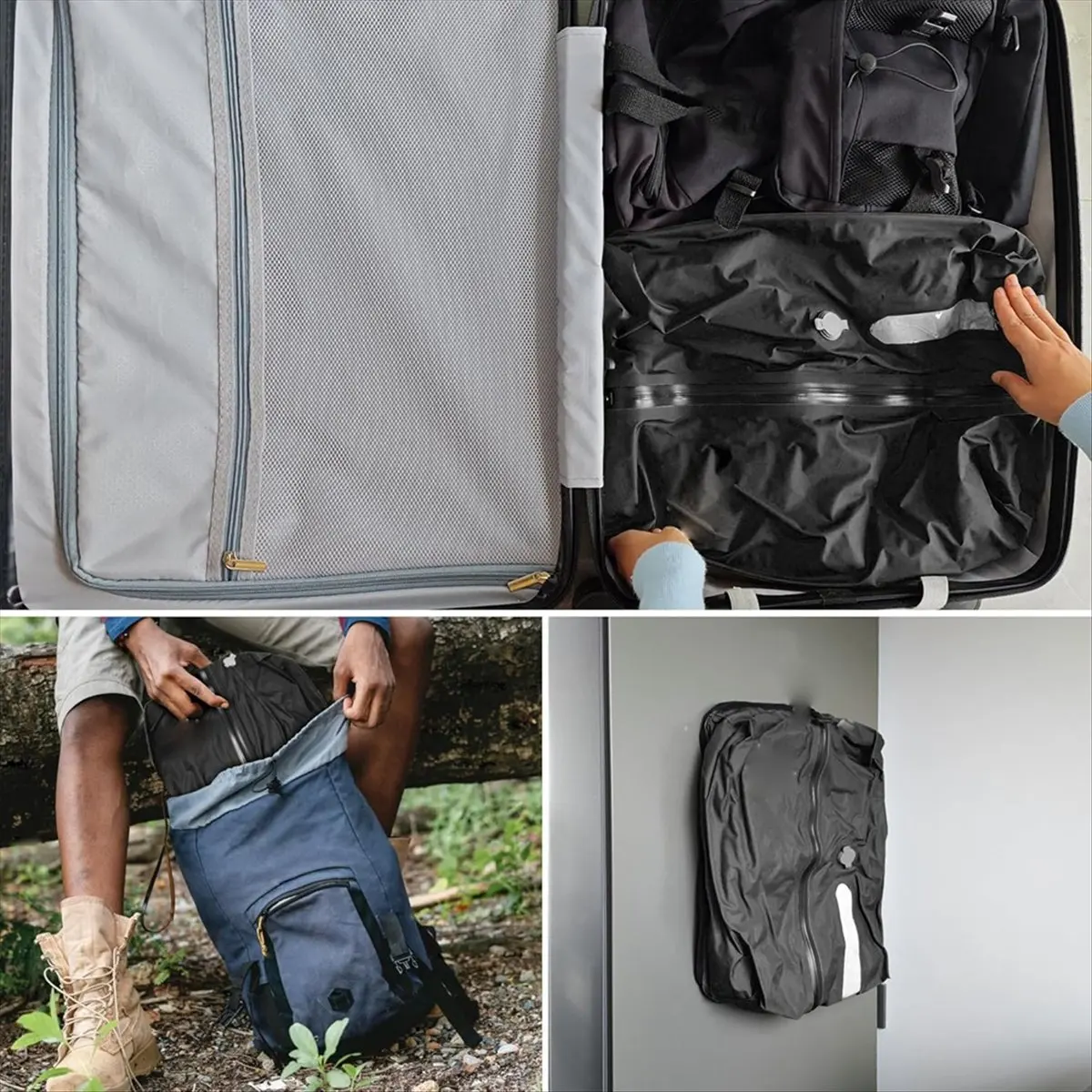N14R Top 2 Pcs Vacuum Bags for Travel, Reusable Vacuum Compression Bags for Travel Suitcases and Backpack, Space Saver Bag