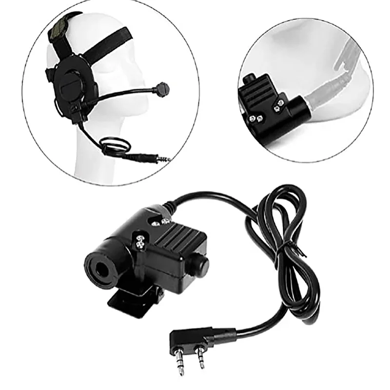 

Outdoor Hunting Tactical Accessories U94 Tactical Adapters Headset Walkie-talkie Transmit Button Switch Handset Transmitter PTT