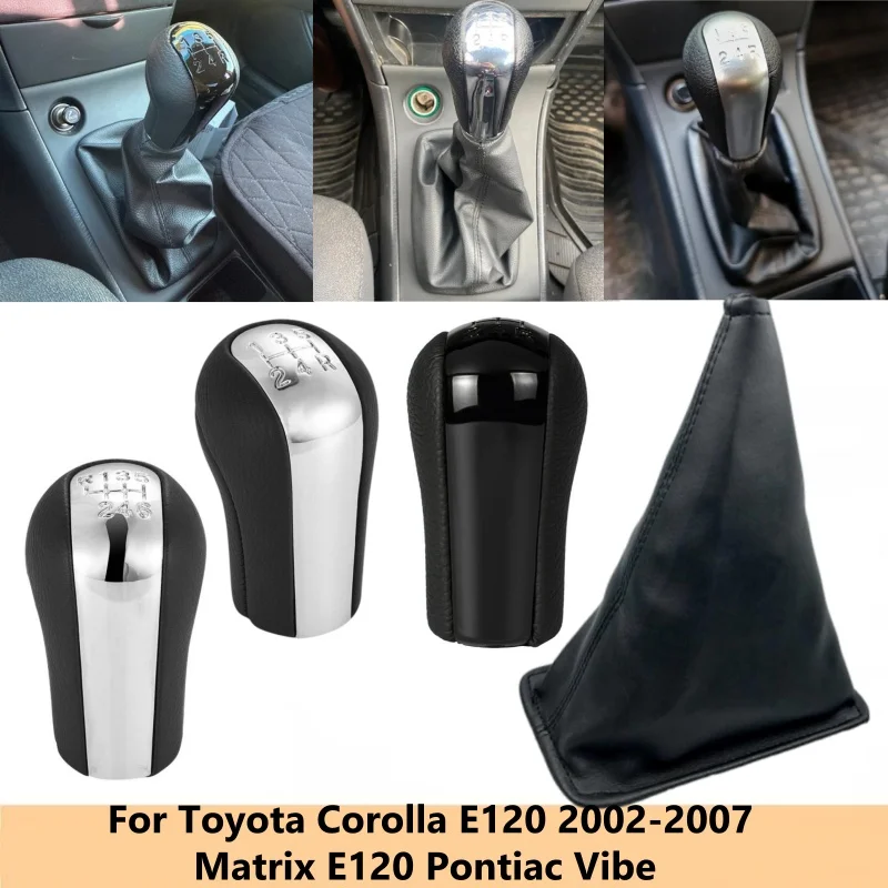 Manual For Toyota Corolla E120 2002-2007 Matrix E120 Pontiac Vibe Gear Shift Knob Gaiter Boot Cover Case Car Styling Accessories