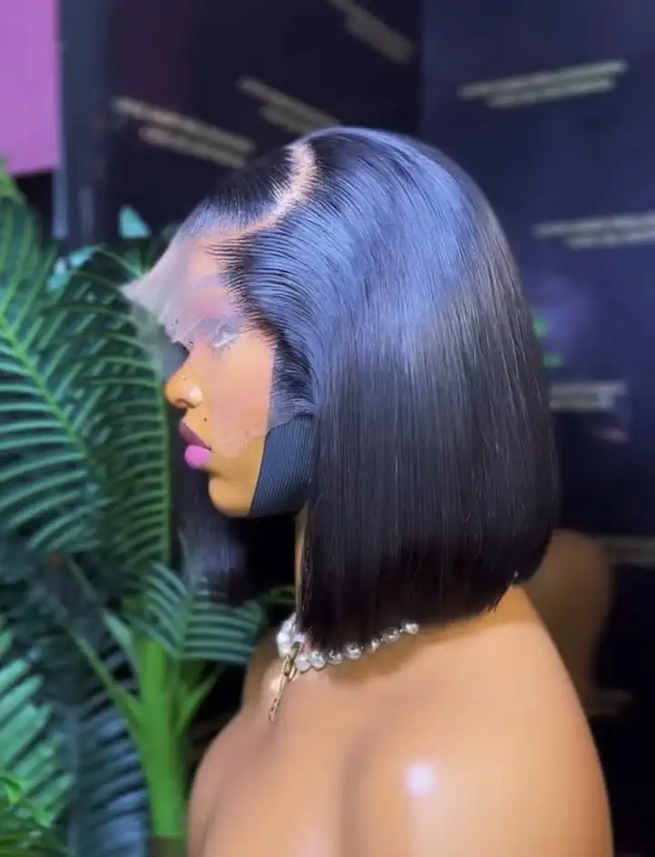 

Парик Bob Wig из натуральных волос, 13x6 HD, с фронтальной кружевной вставкой, бразильские волосы, без клея, 8-16 дюймов, прямые парики для женщин