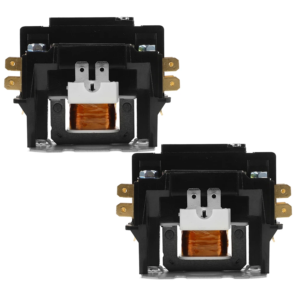 2pcs Air Contactor Single Pole HVAC Air Conditioner Compressor Accessory Compressor Motor Replacement Control