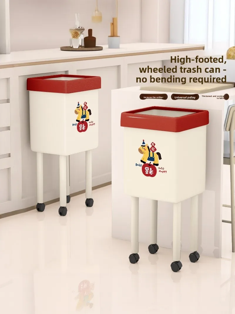 

Ele Large Capaci Floor Standing Kitchen Living Room Tra Can No Bending Waist Design Home Cleaning Tool Oval ape Pla...