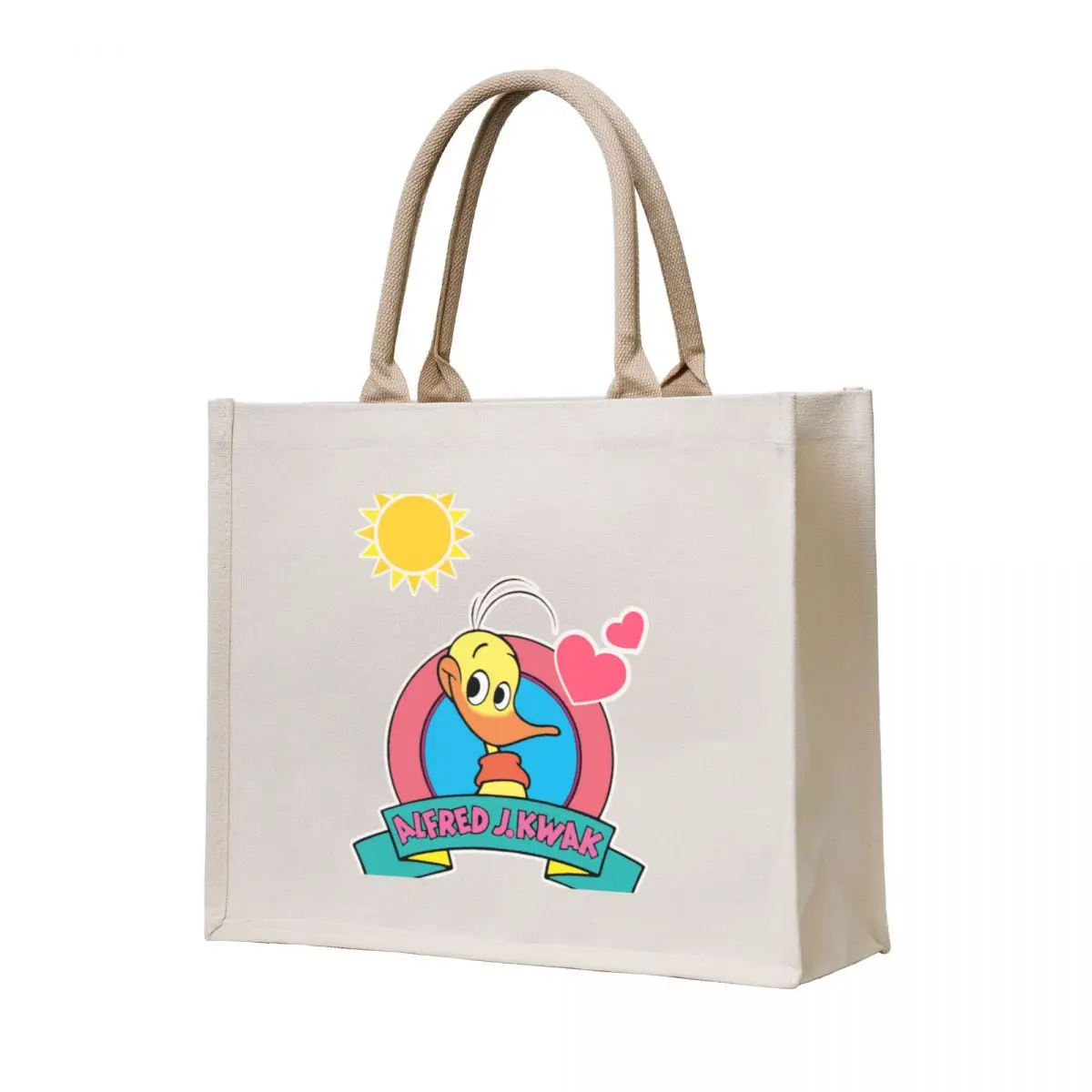 

Alfred J Kwak the lovable duck is cheerful Tote Bag shopping trolley bag shopper bag woman eco pack