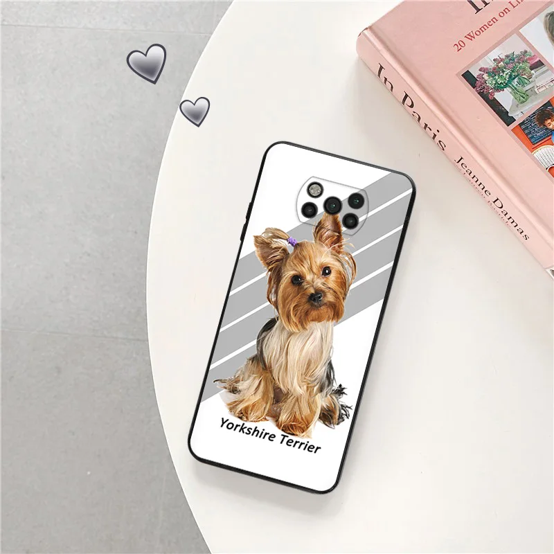 Phone Case for Xiaomi Poco F5 F4 F3 F1 C40 C50 C51 M5 M5S M4 M3 X3 X4 X5 Pro Yorkshire Terrier Dog Soft Shell Black Cases Cover