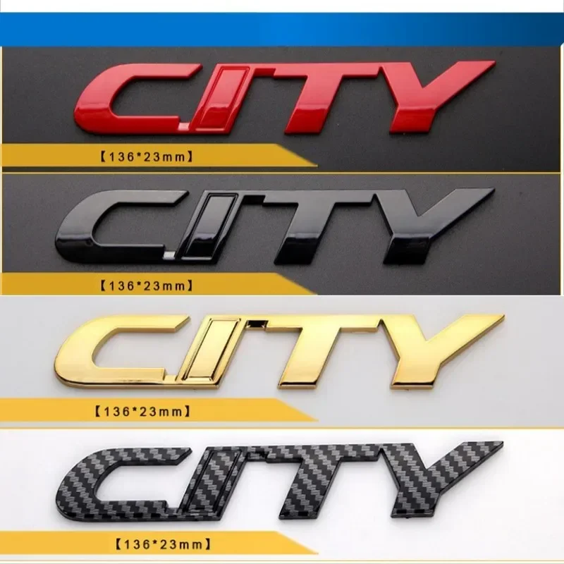 Pegatina lateral para carrocería de coche ABS, calcomanías traseras para Honda City Emblem HRV CRV Beat Jazz Accord Vision Crosstour Odyssey Insight Elysion
