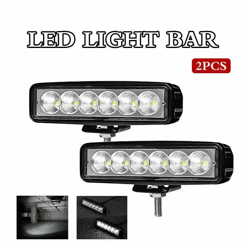 Luz LED de trabajo para coche, foco DRL de alto brillo, impermeable, para todoterreno, SUV, camión, lámpara de conducción, 12V, 24V, 6000K, 2