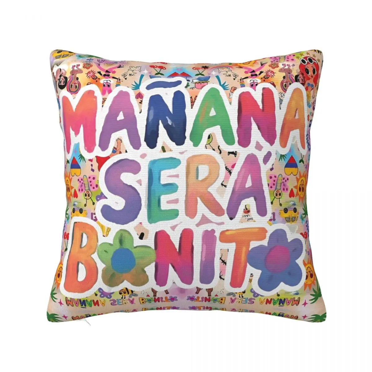 Karol G Manana Sera Bonito Pillowcase Double-sided Printing Polyester Cushion Cover Decoration Pillow Case Cover Home Zipper