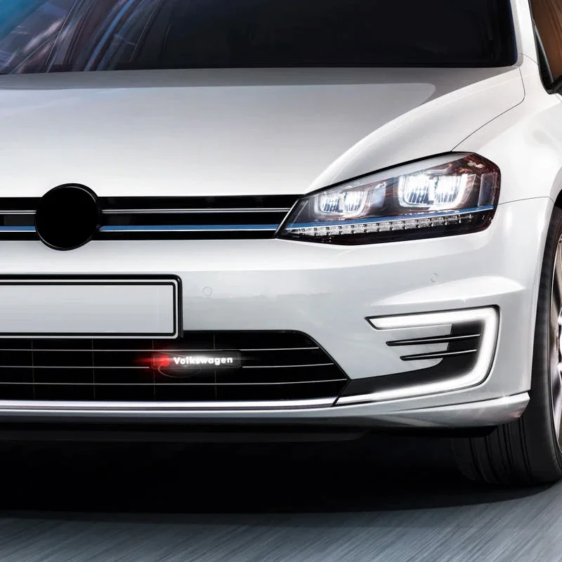 For Volkswagen CC Polo 6R Golf 4 5 6 7 MK4 MK6 B6 B8 T4 T5 Car Front Grille Sticker Badge Car Head Grill Emblem LED Light Emblem view 5