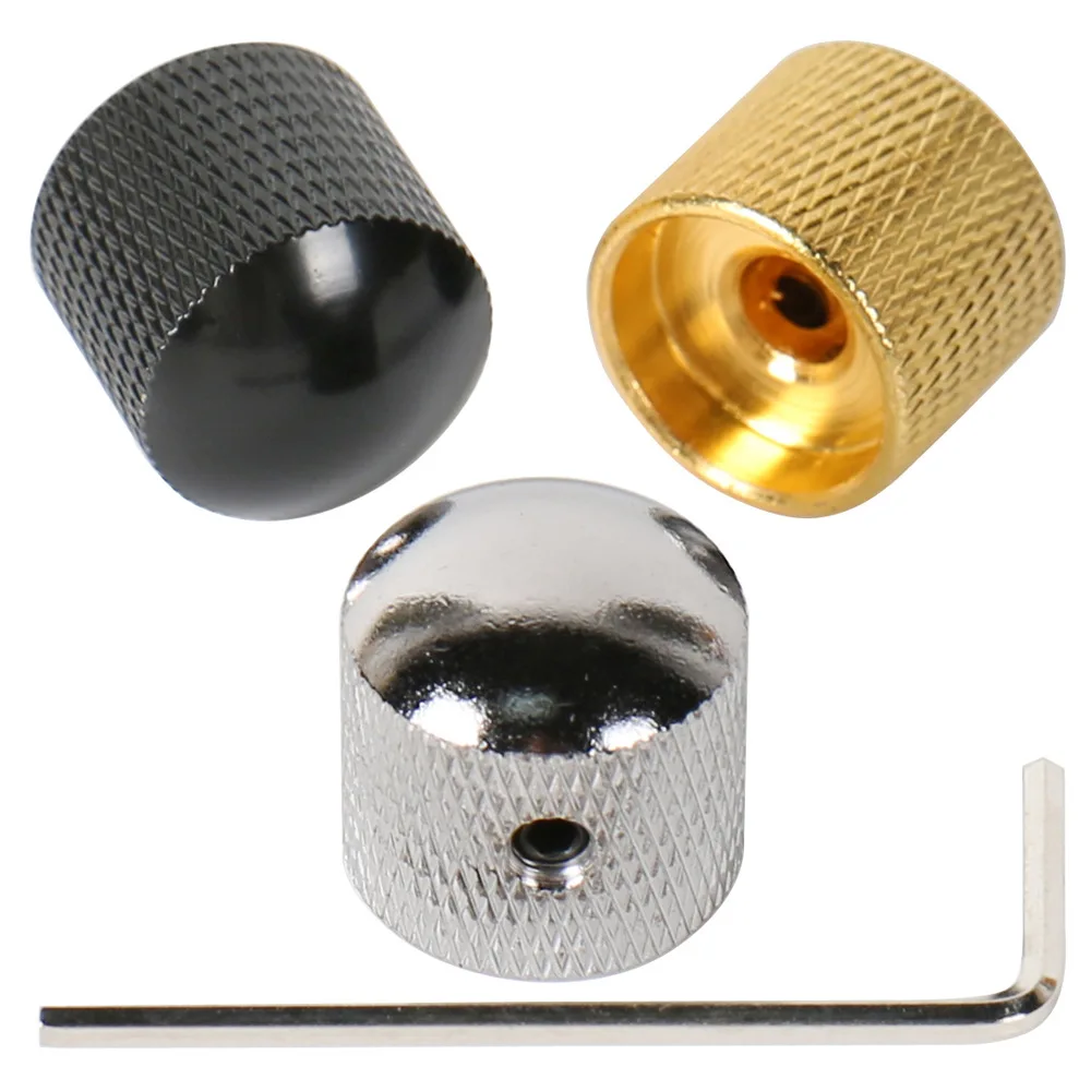 1PC Electric Guitar Volume Control Rotating Hat Band Screw Lock Potentiometer Cap Bass Tone Tuning Button String Instrument Acce