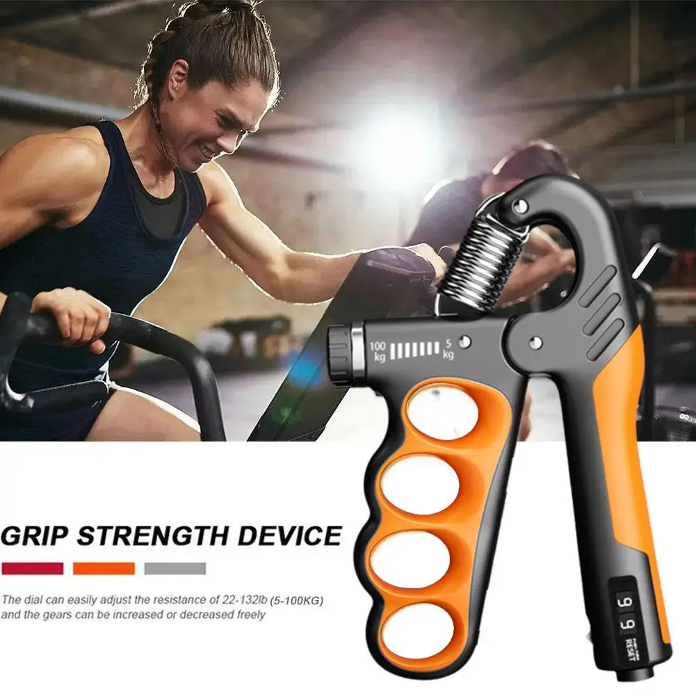 1pcs 5-100kg Fitness Grip Strength Device Adjustable Device Hand Count Strength Spring Grip Training Fitness Device Electro L7M8