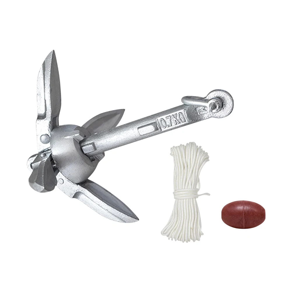 0.7KG 1.5KG Grapnel Anchor with 65ft Marine Rope and Buoy Boat Anchor Kayak Anchor for Kayaks Canoes Paddle Boards Boat Access view 2