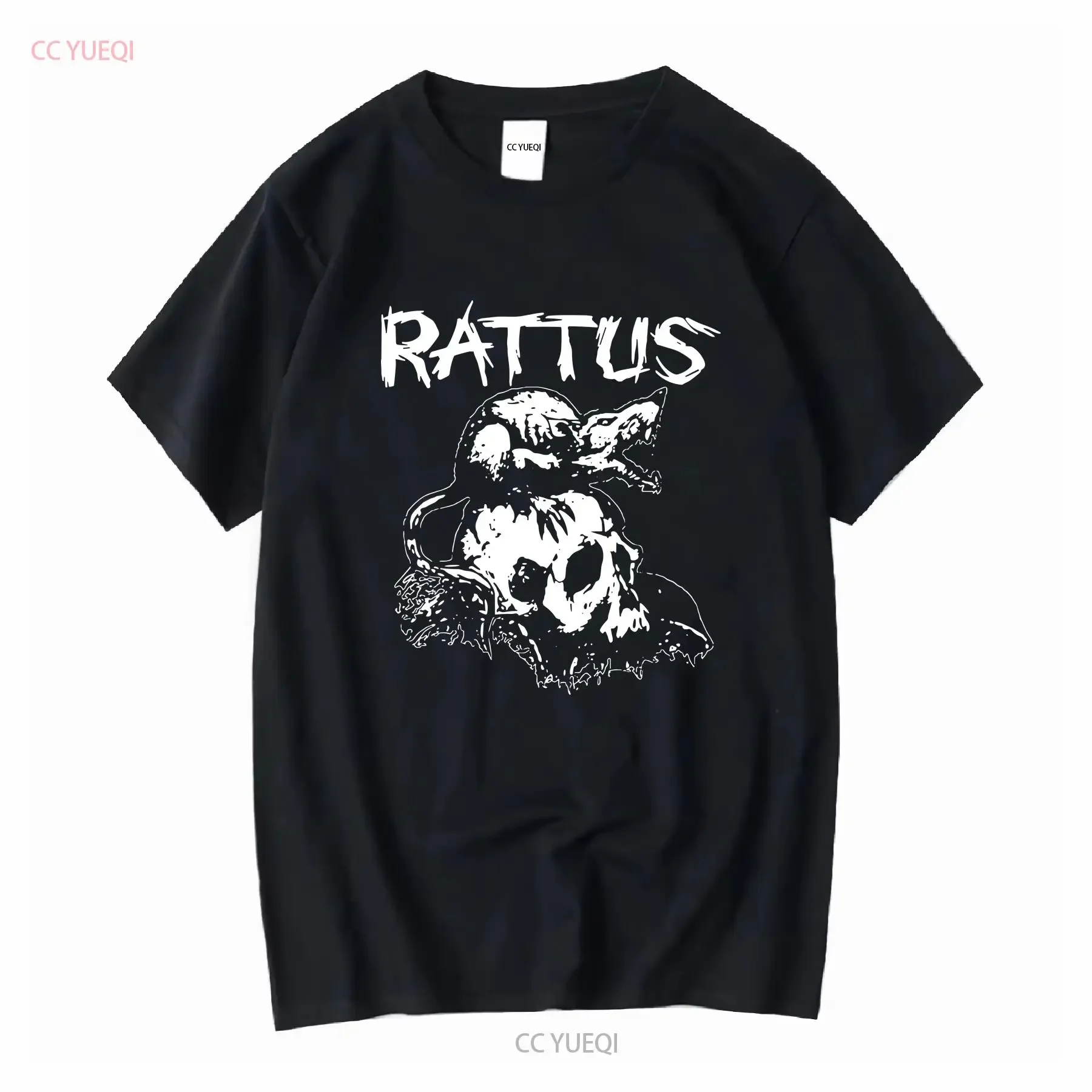 RATTUS T shirt band Hardcore anarcho Punk Rock long or short sleeves vintage Washed Unisex streetwear homme Soft Stretched