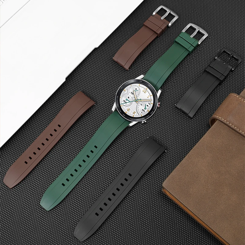 Rubber Watch Strap With Substitute Glory Watch GS 3 3i Pro/Magic 2 Series Flat Interface Silicone Watchband With 20/22mm