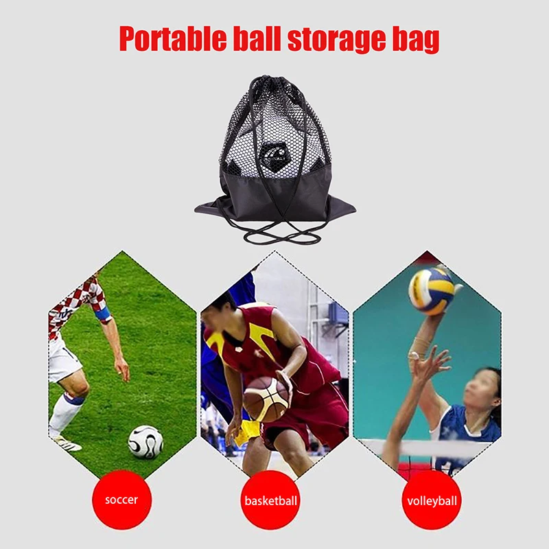 1Pc New Portable Basketball Cover Mesh Bag Football Outdoor Volleyball Ball Storage Backpack Soccer Backpack