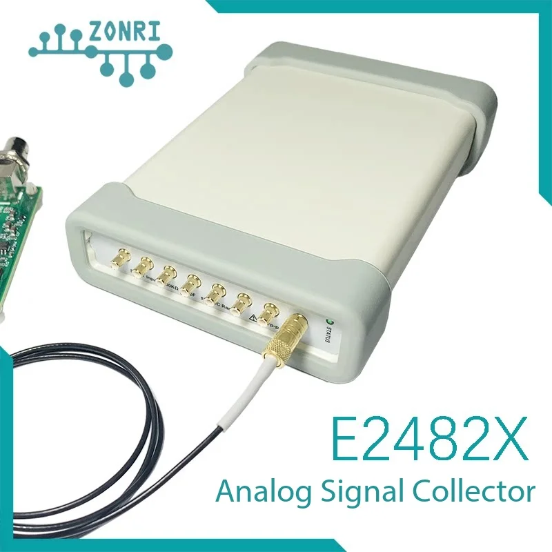 E2482 Analog Signal Acquisition/Ethernet/Python/NumPy/24Bit/256Ksps/8CH/ADC