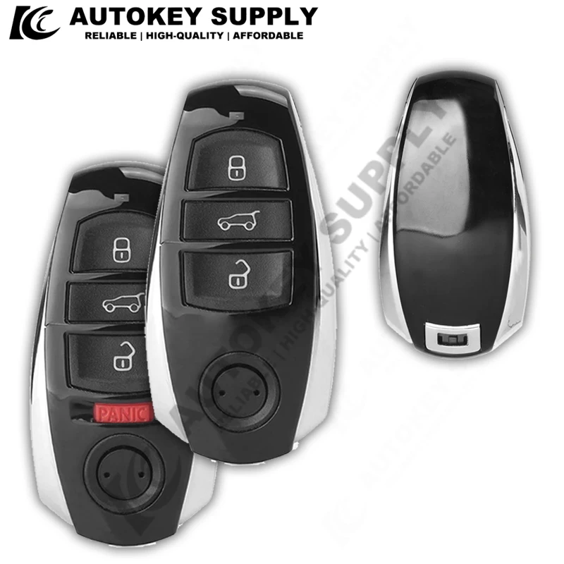 Autokeysupply AKVWS210 Car Remote Smart Key Shell Car Key Case Fob 3/3+1 Buttons For VW Touareg