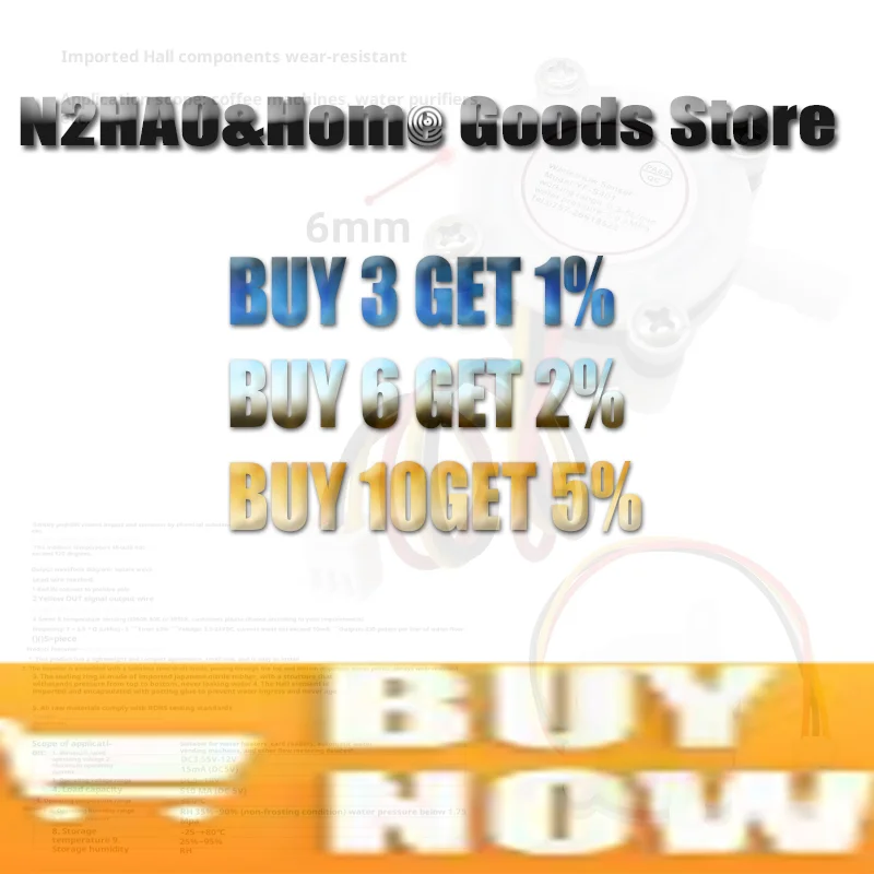 1 قطعة ≥ 80 مئوية التبديل متر مقياس الجريان عداد 0.3-6L/دقيقة مستشعر تدفق القهوة المياه متصلة بخرطوم 6 مللي متر لتقوم بها بنفسك الملحقات