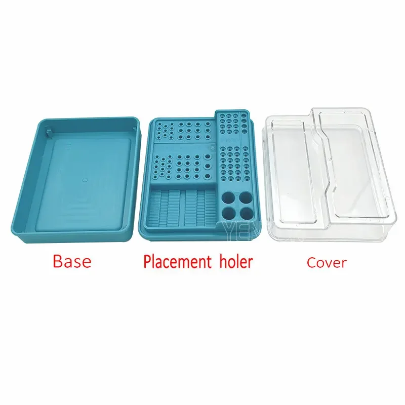 Dental Endo Box Multi-functional Placement Case Plastic Disinfection Holder for RA/FG/RA Carbide Diamond Burs