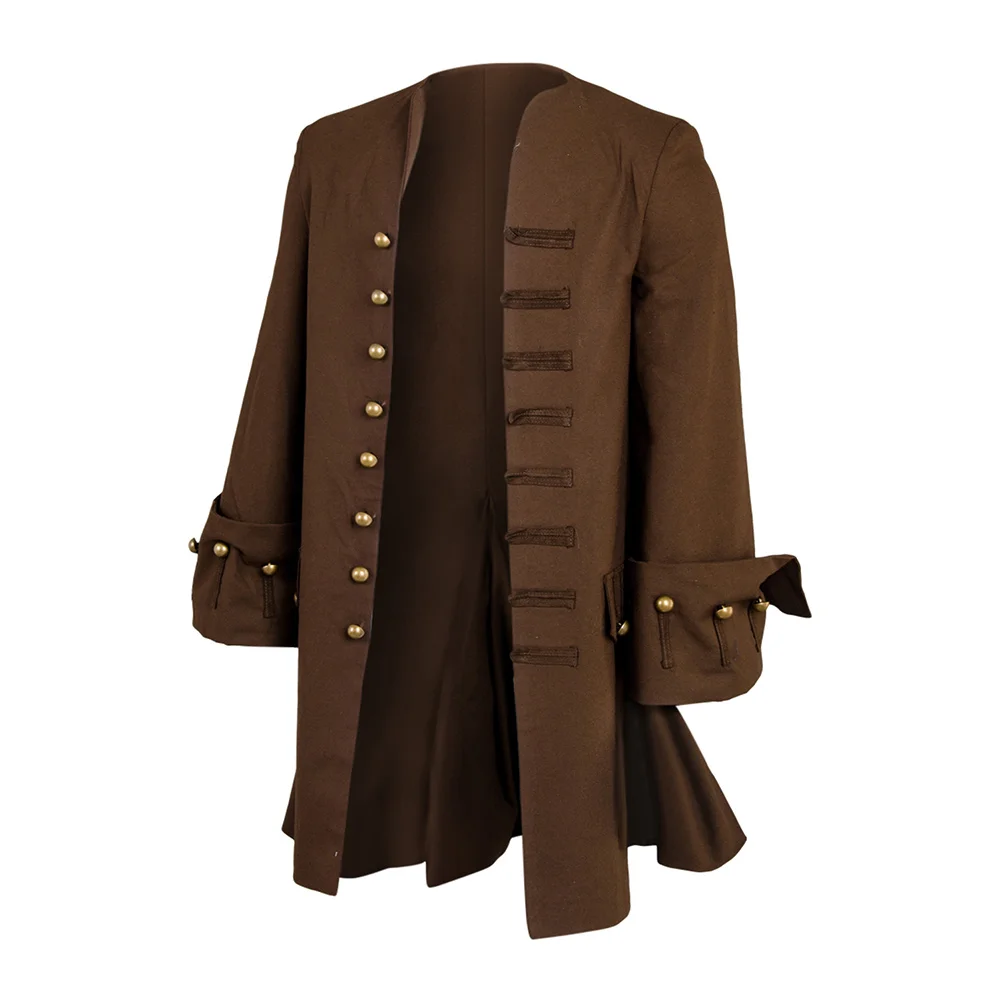 Costume Médiéval de la Renaissance pour Homme, Veste de Cosplay, Chemise, Pantalon, oral alier Viking, Sac de Ceinture en Cuir, Vintage, Halloween, 7.5