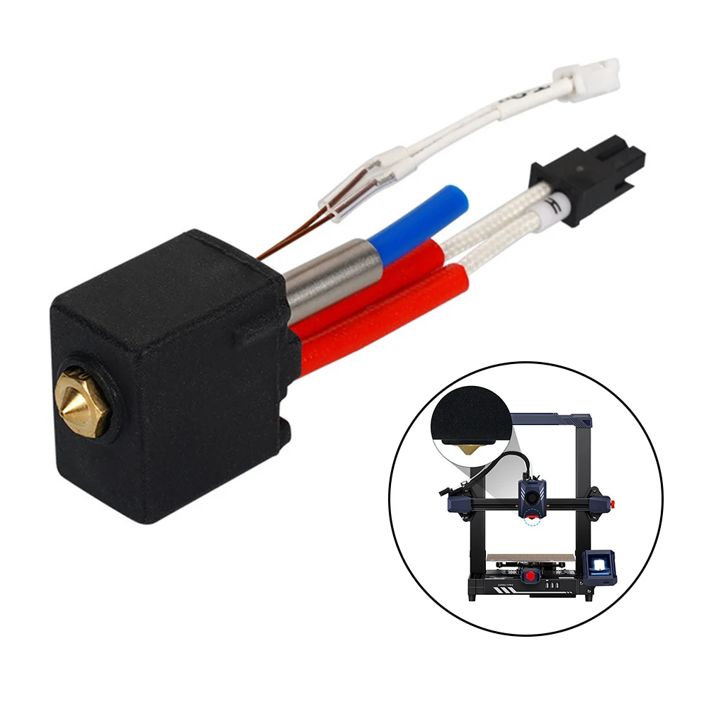 Extruder Kit with 0 4mm Nozzle for Kobra 2 Complete Heating Rod and Thermistor Setup for 3D Printing Efficiency