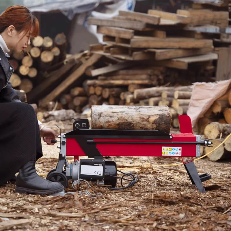 

Гидравлический дровокол 4/6/8 тоннов, электрический дровокол, теперь в продаже, однолезвийный дизайн, ход 52/55 мм для раскалывания дров