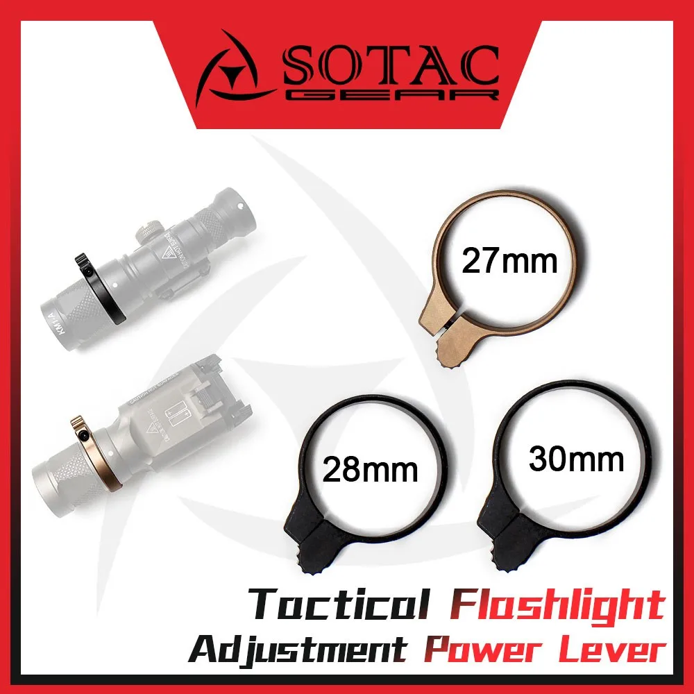 SOTAC-GEAR Metal Tactical Flashlight Adjustment Power Lever Light Adjusting Tool for M300V M600V-IR X300V-IR Scout Light