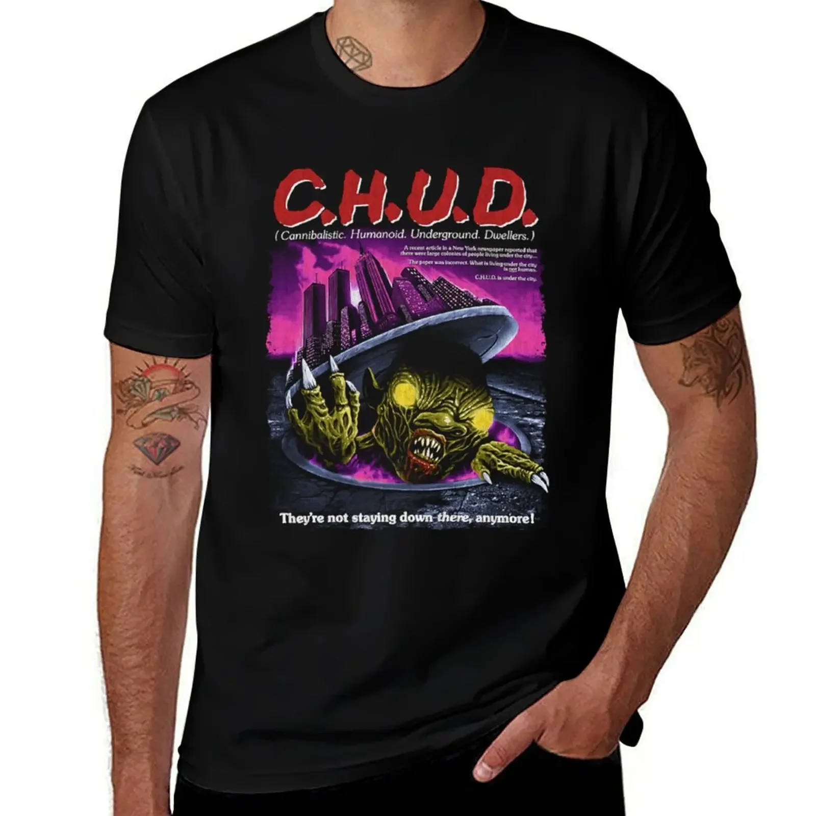 

Chúd, Horror Clássic, 80 moviés (1) T-Shirt vintage anime shirt Man t-shirt heavy weight t shirts for men