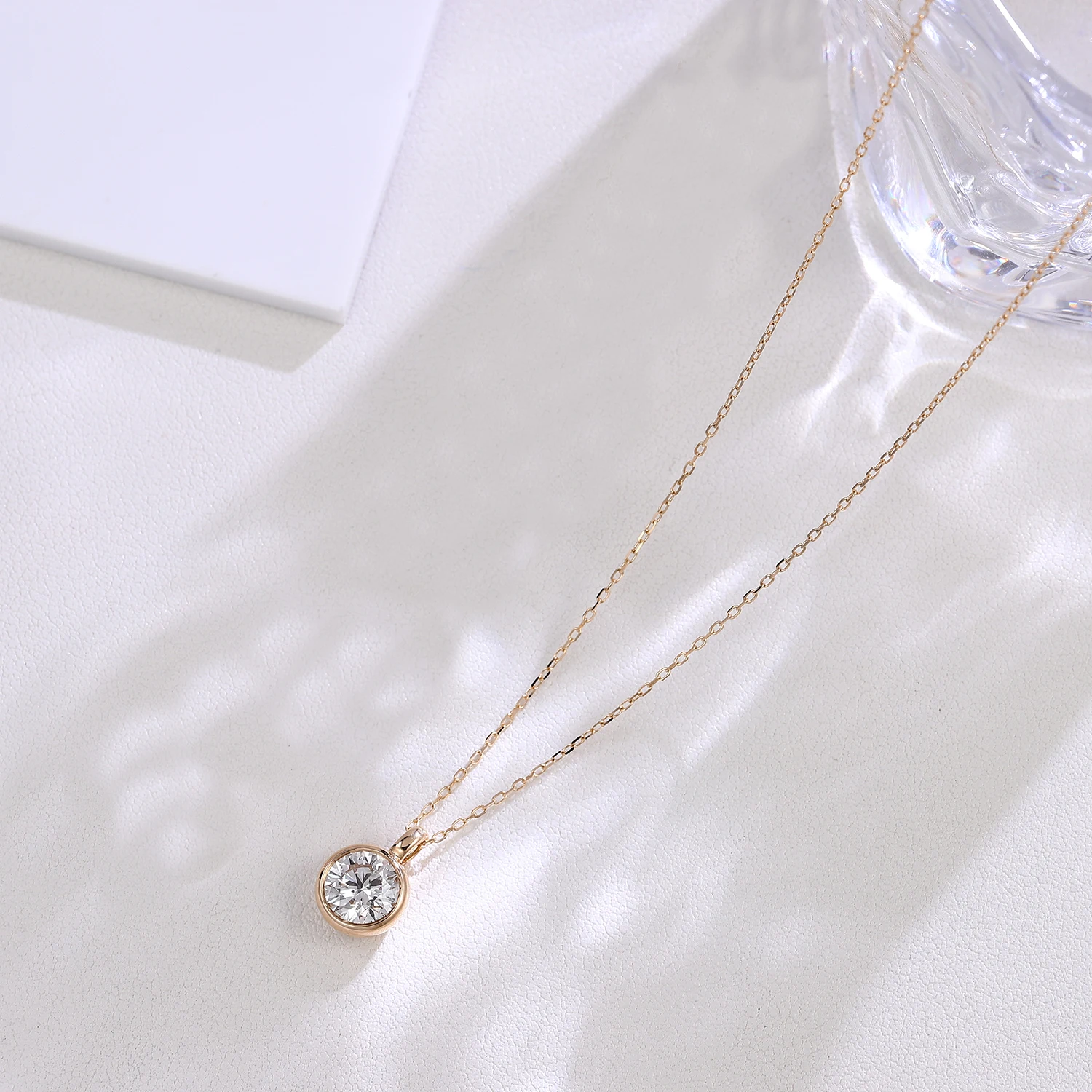 

Прованс 1 карат лабораторное ожерелье с бриллиантами 18 карат золото повседневное свадебное ожерелье с подвеской в виде пузыря для женщин юбилейные изысканные рождественские подарки