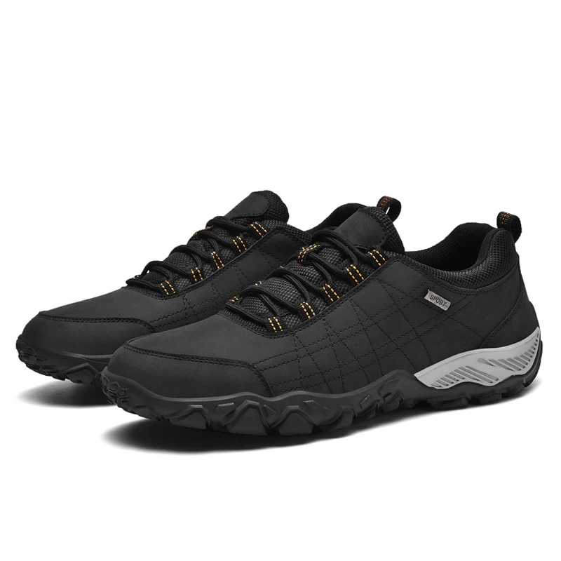 Zapatos de senderismo de cuero para hombre, calzado de senderismo al aire libre, montañismo, escalada, rastreo, 46 47 talla grande, novedad de
