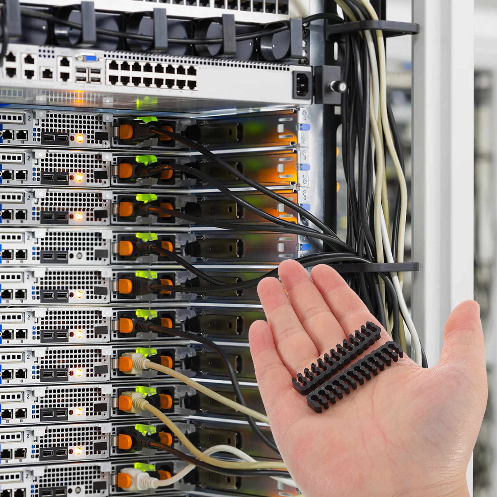 

24Pcs Cable Clips Kit Wire Management Combs for Computer Case Water Cooling Organizer Kit Wire Comb Extension Pc