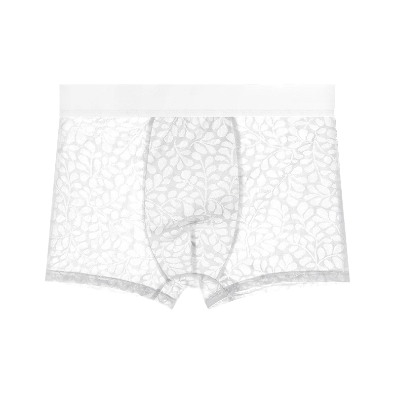 Men's ice silk underwear, men's antibacterial flat corner shorts, summer thin men's sports breathable square corner pants