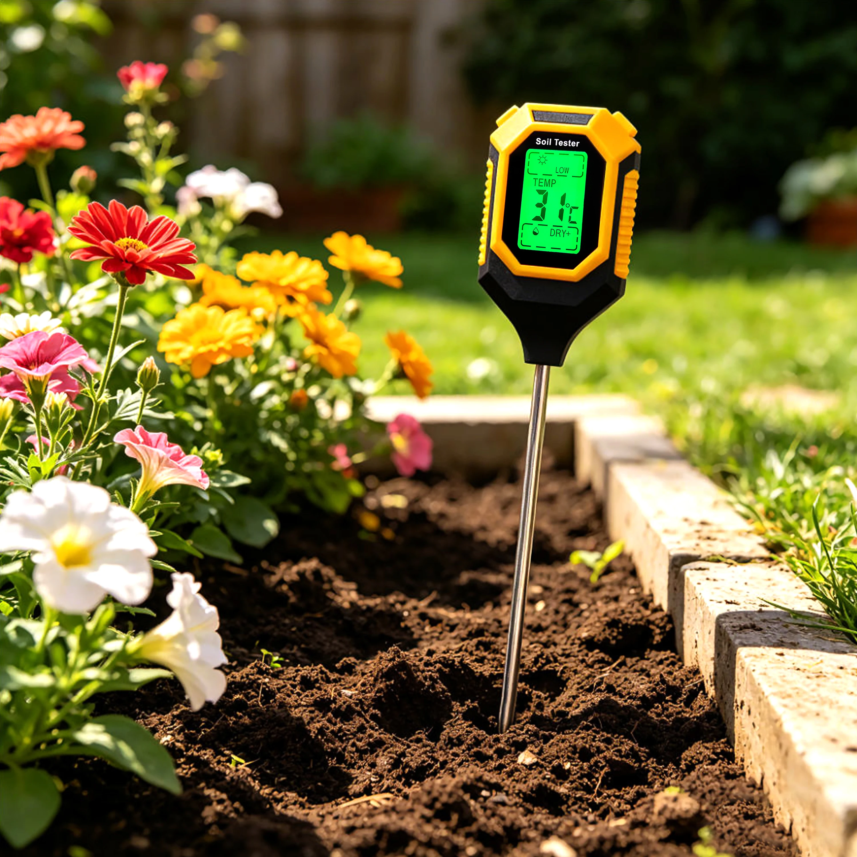Soil PH and Humidity Tester Nutrient Water Tester High Precision Household Gardening Flower Grass Fertility Meter 1PC