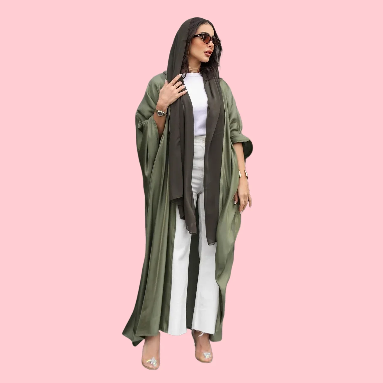 

Eid Kimono Open Abayas for Women Muslim Dress Turkey Kaftan Dubai Djellaba Ramadan Kebaya Jalabiya Caftan Marocain Femme Robe