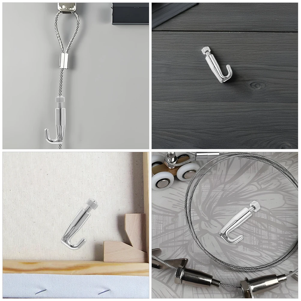 2PCS Sailor Picture Hanging Device Universal Silver Aluminum Frame Hanging Kit Gallery Hardware Solution