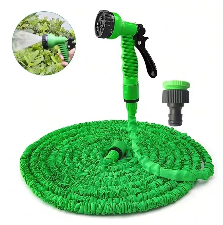 25FT Multi-functional Garden Hose, Retractable Hose, High Pressure Car Wash, Home Sprinkler, Traditional Garden Rinse