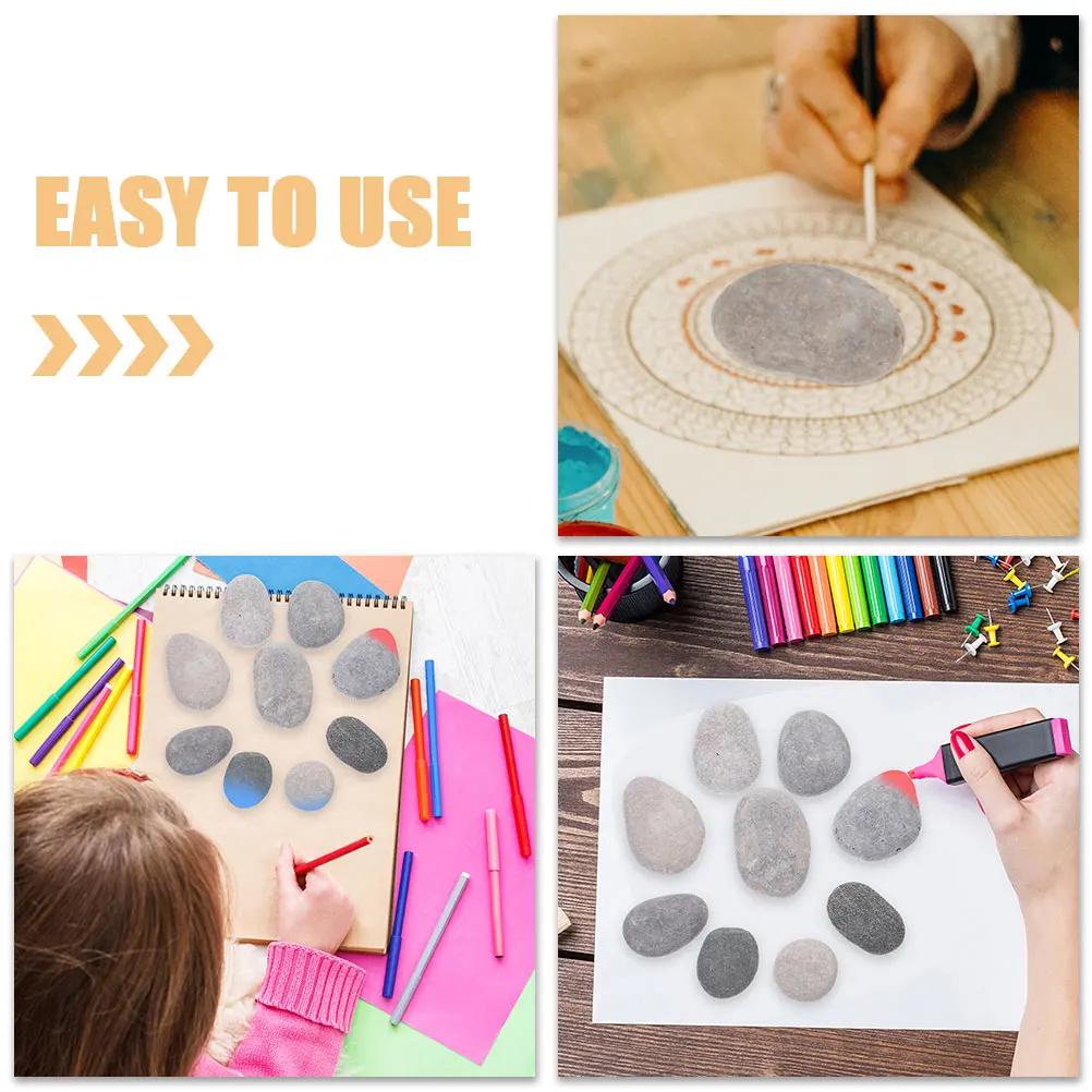 Rocks Painted Pebbles Multifunction Crafts Making Painting Stones Child