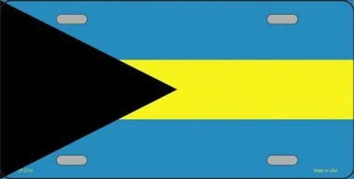 Bahama Flag Metal Novelty License Plate Auto Tag Aluminum