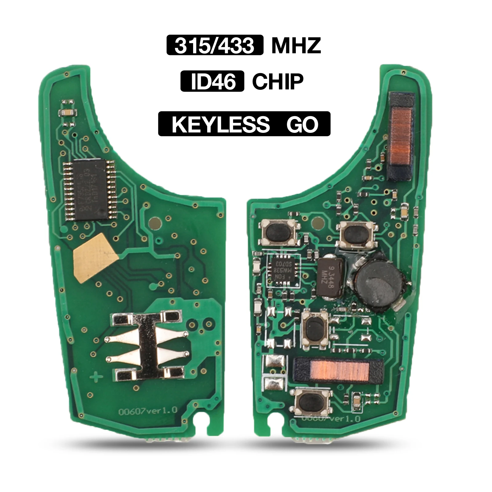 jingyuqin 315/433MHZ ID46 Chip Zdalnie sterowany kluczyk samochodowy Płytka drukowana do Chevrolet Cruz Aveo Opel Buick Verano Encore FOB Hitag2