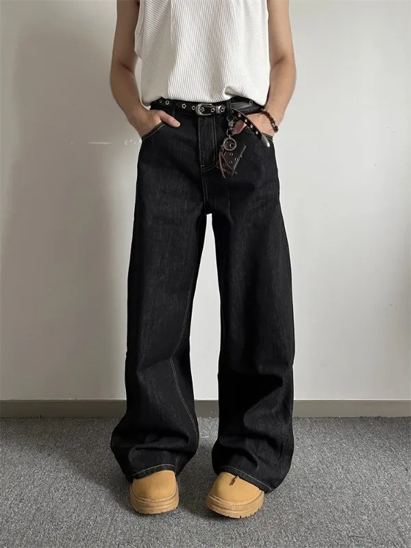 

Bla Original Wide Leg Men's Jeans Straight Micro Flared Waed Casual Comfortable Spring Season Tour School Home Outdoor